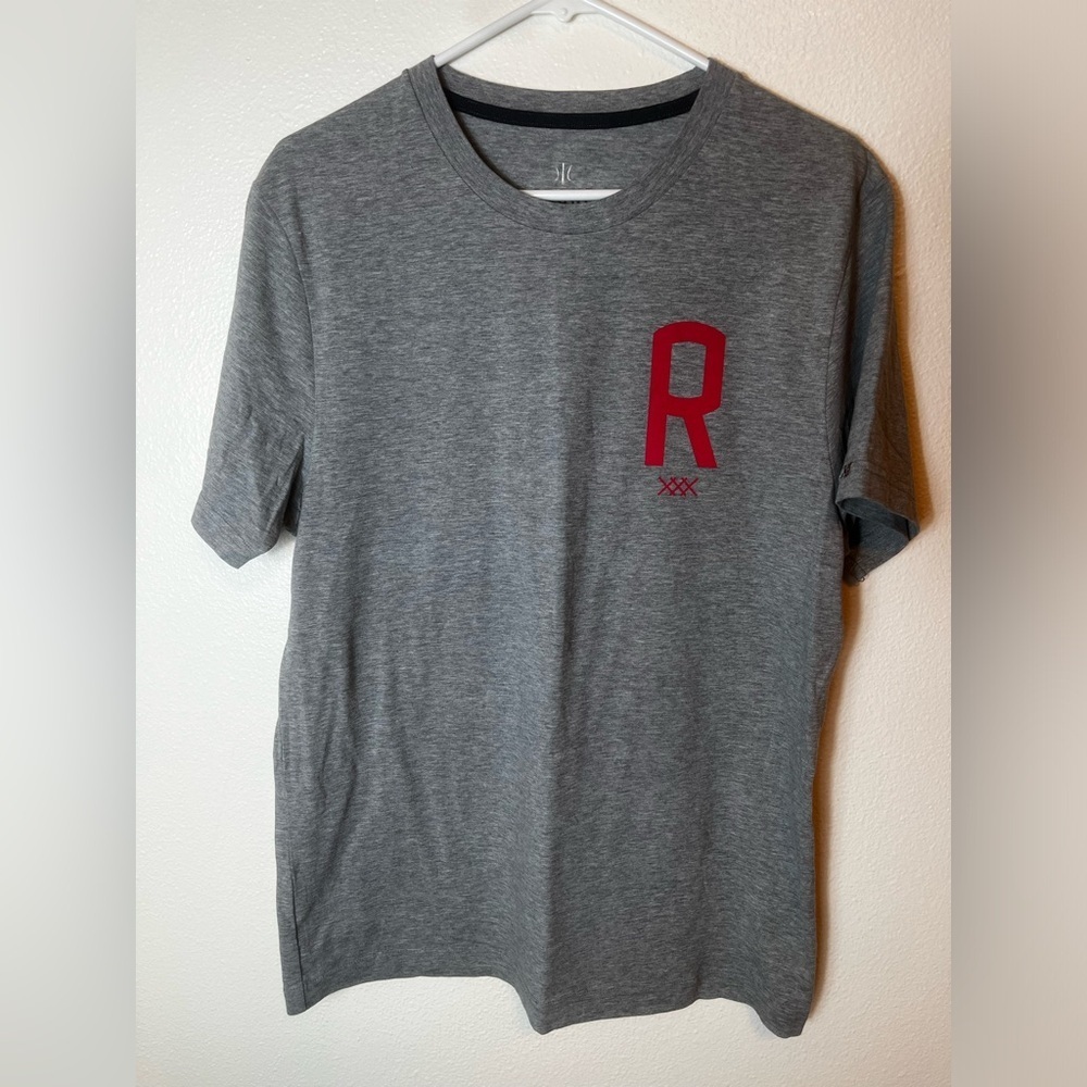 Rhone Mens Pima Cotton Blend Grey Tee Shirt Size L